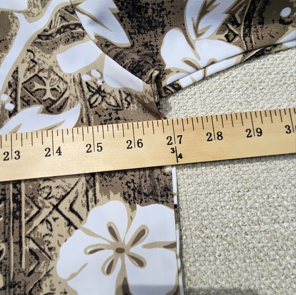 Men's Hawaiian Extreme Gear Short Sleeve Button Up Neutral Color Shirt Size XL - Picture 11 of 13